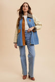Multi Panel Denim Chore Jacket in Chambray