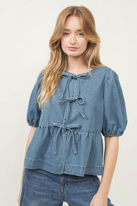 Brunch Denim Blouse in Denim