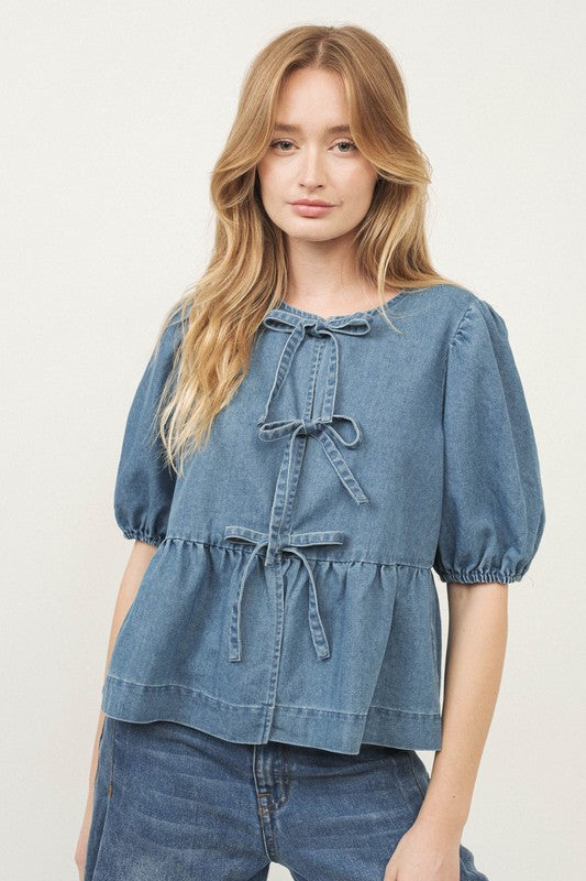 Brunch Denim Blouse in Denim