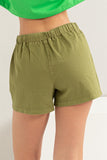 Drawstring Shorts in Moss