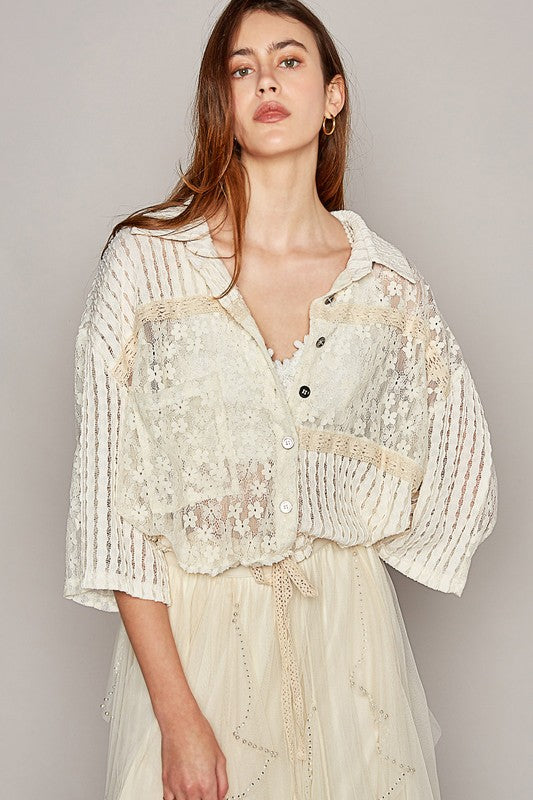 Cove Lace Top in Cream