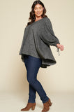 Campfire Knit Top in Charcoal