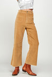 Washed Corduroy Crop Pants in Sand