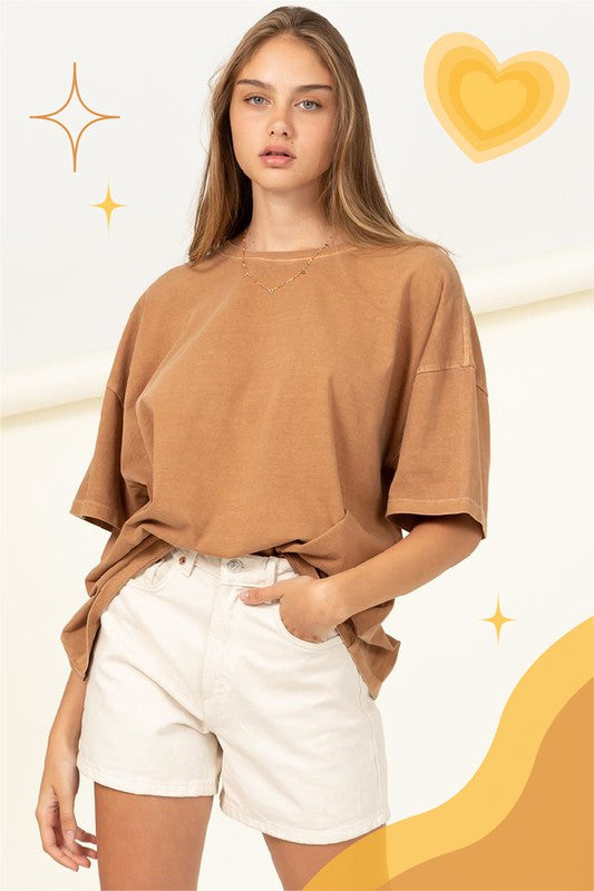 Chill Oversized Tee Brown Sugar